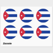 Cubaanse vlag ronde sticker (Vel)