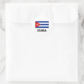 Cubaanse vlag ronde sticker (Tas)