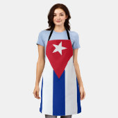 Cubaanse vlag schort (Gedragen)