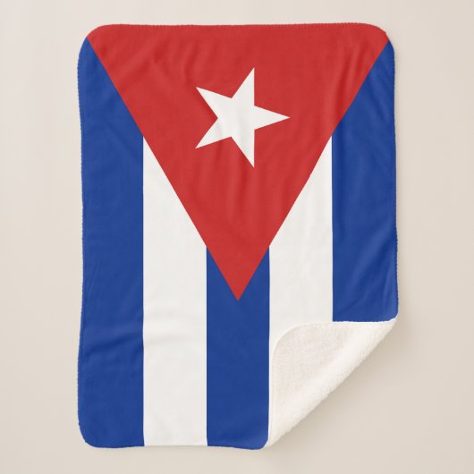Cubaanse vlag sherpa deken (Voorkant)