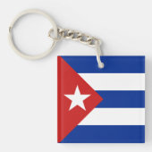 Cubaanse vlag sleutelhanger (Voorkant)