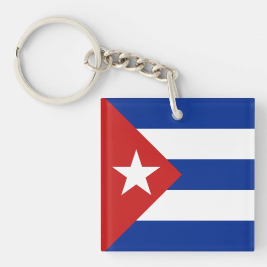 Cubaanse vlag sleutelhanger (Voorkant)