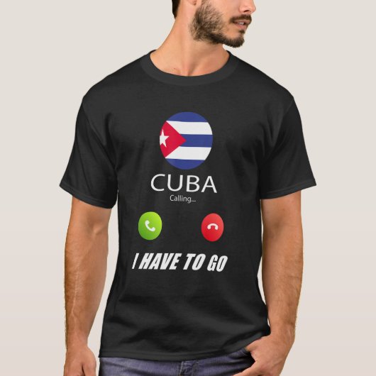 Cubaanse vlag Souvenir Cuba roept op tot T-shirt (Voorkant)