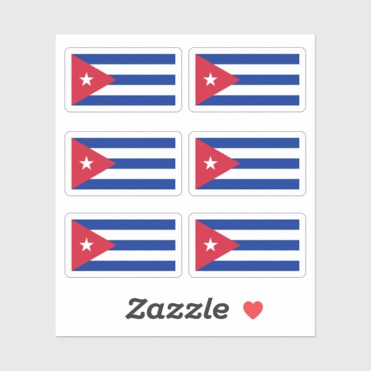 Cubaanse vlag sticker (Vel)