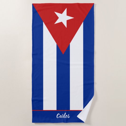 Cubaanse vlag strandlaken (Voorkant)