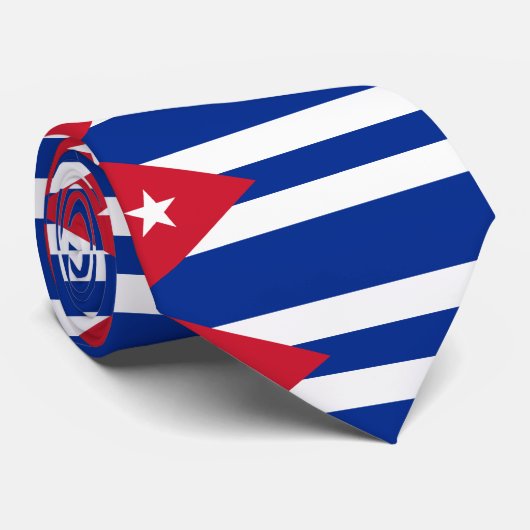 Cubaanse vlag stropdas (Opgerold)