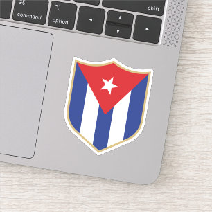 Cubaanse vlag symboliseert patriottische reizen sticker