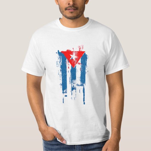 Cubaanse vlag t-shirt (Voorkant)