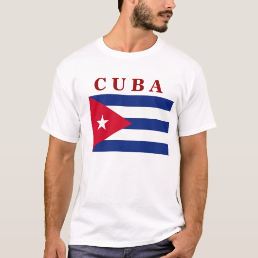Cubaanse vlag t-shirt (Voorkant)