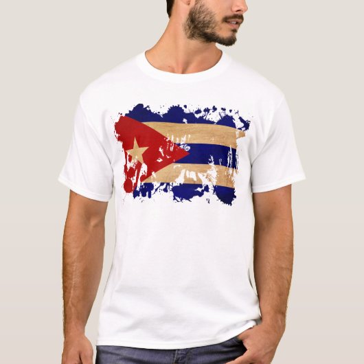 Cubaanse vlag t-shirt (Voorkant)