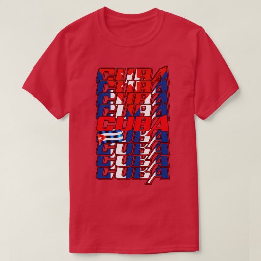 Cubaanse vlag t-shirt (Design voorkant)
