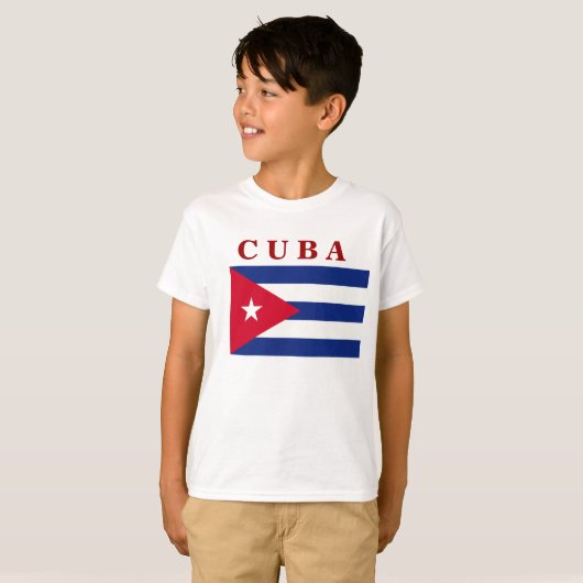 Cubaanse vlag t-shirt (Voorkant volledig)