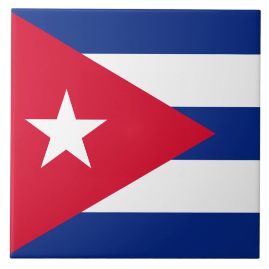 Cubaanse vlag tegeltje (Voorkant)