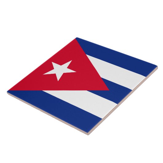 Cubaanse vlag tegeltje (Zijkant)