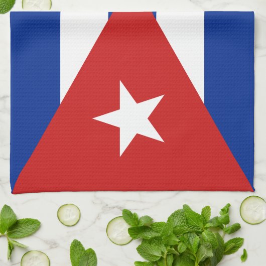 Cubaanse vlag theedoek (Gevouwen)