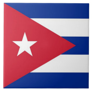 Cubaanse vlag Tile Tegeltje