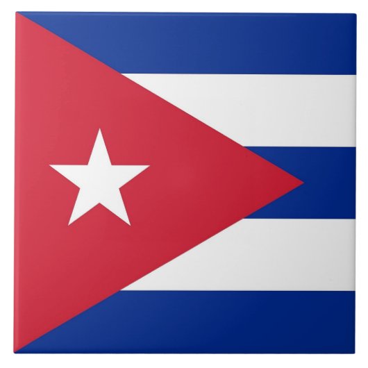 Cubaanse vlag Tile Tegeltje (Voorkant)