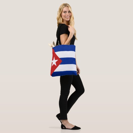 Cubaanse vlag tote bag (Op model)