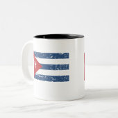  Cubaanse vlag Tweekleurige Koffiemok (Voorkant links)