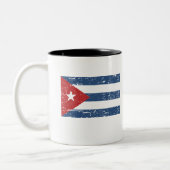  Cubaanse vlag Tweekleurige Koffiemok (Links)