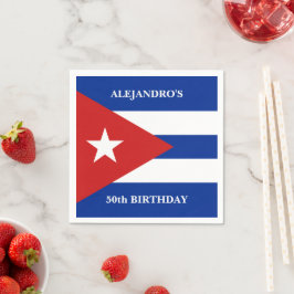 Cubaanse Vlag Verjaardagsfeestje Servet