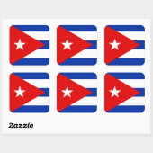 Cubaanse vlag vierkante sticker (Vel)