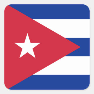 Cubaanse vlag vierkante sticker