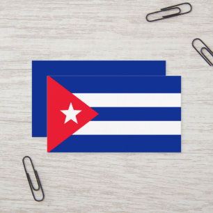 Cubaanse vlag visitekaartje