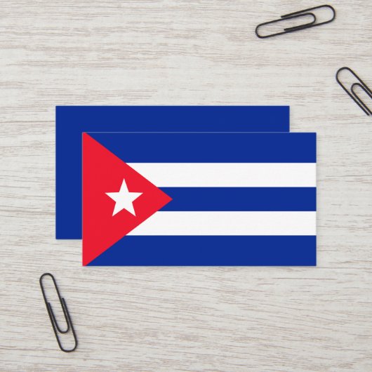 Cubaanse vlag visitekaartje (Voorkant / Achterkant in situ)