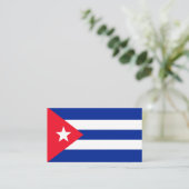Cubaanse vlag visitekaartje (Staand voorkant)
