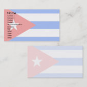 Cubaanse vlag visitekaartje (Voorkant / Achterkant)