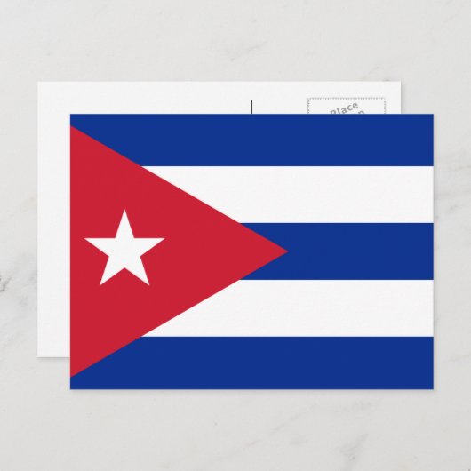 Cubaanse vlag, vlag van Cuba Briefkaart (Voorkant / Achterkant)
