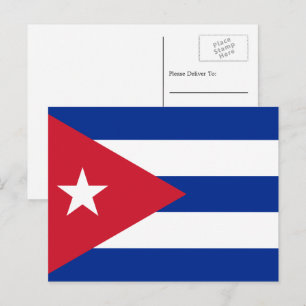 Cubaanse vlag, vlag van Cuba Briefkaart