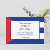 Cubaanse vlag, vlag van Cuba bruiloft Kaart (Staand voorkant)