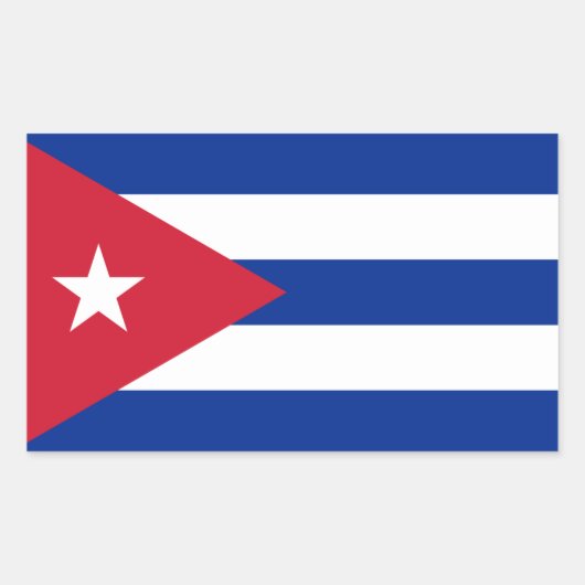 Cubaanse vlag, vlag van Cuba Rechthoekige Sticker (Voorkant)
