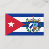 Cubaanse vlag & wapen, vlag van Cuba Visitekaartje (Voorkant)