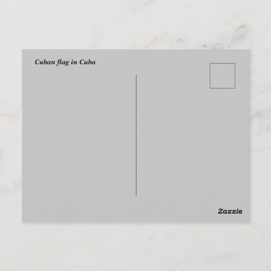 Cubaanse vlag wappert in een fort op Cuba Briefkaart (Achterkant)
