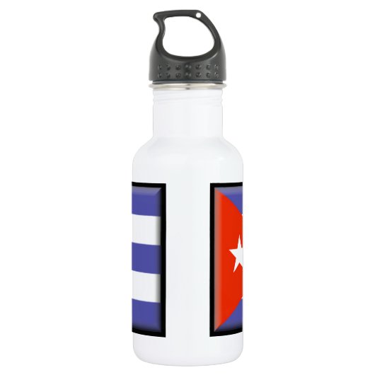 Cubaanse vlag waterfles  (Achterkant)
