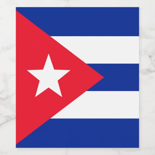 Cubaanse vlag wijn etiket (Enkel label)