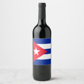 Cubaanse vlag wijn etiket (Voorkant)