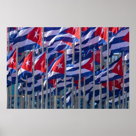 Cubaanse vlaggen, Habana, Cuba Poster (Voorkant)