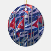 Cubaanse vlaggen, Havana, Cuba Keramisch Ornament (Links)
