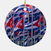 Cubaanse vlaggen, Havana, Cuba Keramisch Ornament (Achterkant)