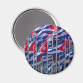 Cubaanse vlaggen, Havana, Cuba Magneet (Voorkant / Achterkant)