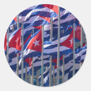 Cubaanse vlaggen, Havana, Cuba Ronde Sticker