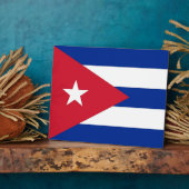 Cubaanse vlaggenPlaque Fotoplaat (Zijkant)