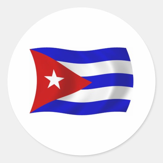 Cubaanse Vlagsticker Ronde Sticker (Voorkant)