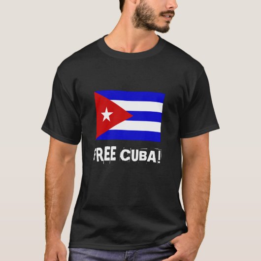 Cubaanse vlagvrijheid! VRIJ CUBA! T-shirt (Voorkant)