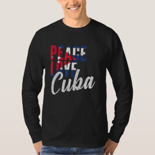 Cubaanse vrede liefde cuba vrouwen cubanita cubaan t-shirt