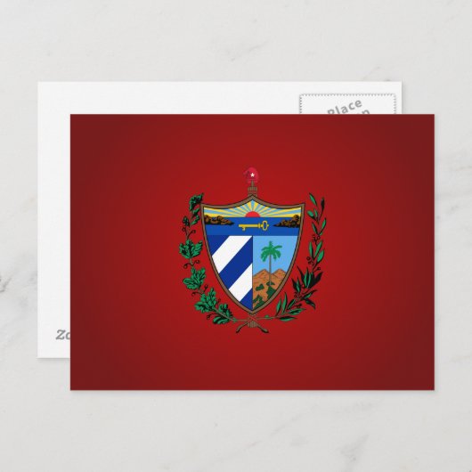 Cubaanse wapenschild briefkaart (Voorkant / Achterkant)